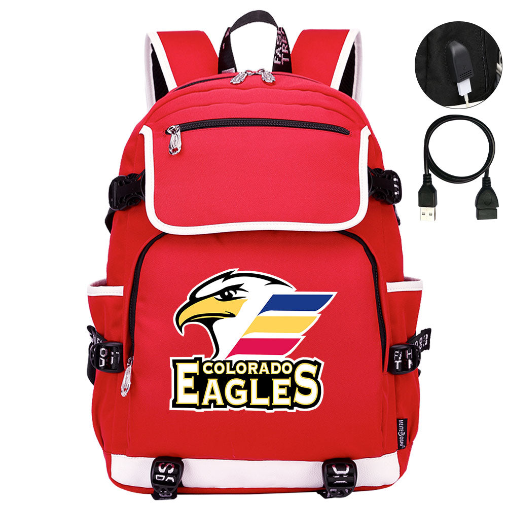 Colorado Eagles Hockey League Backpack School Notebook Travel Bag