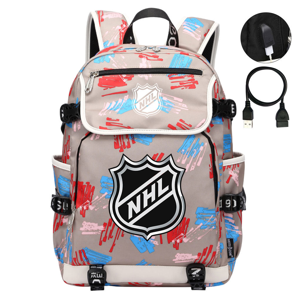 Hockey Team Backpack School Notebook Travel Bags