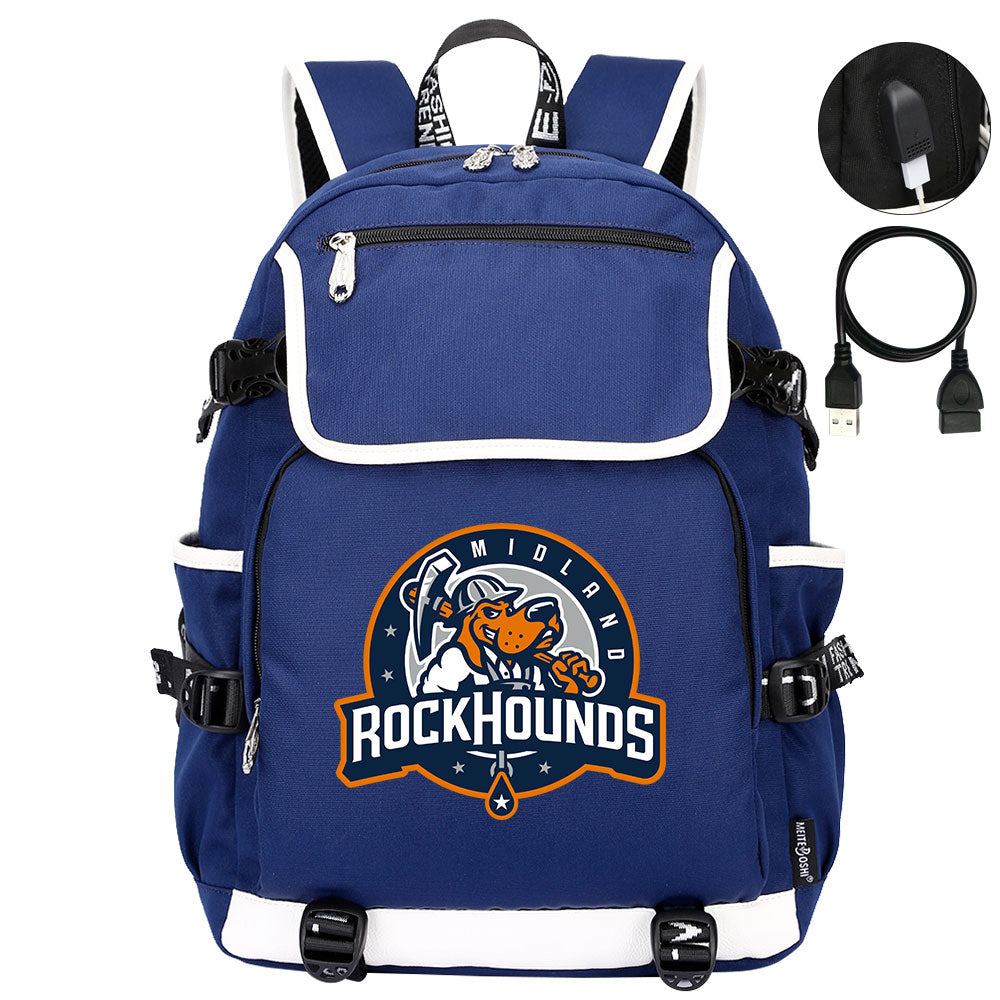 Midland RockHounds Backpack School Notebook Travel Bags