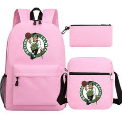 Boston Celtics Basketball School Backpack Shoulder Bag Pencil Bags 3pcs Set