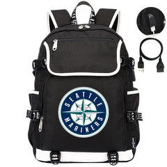 Seattle Mariners Backpack School Notebook Travel Bags