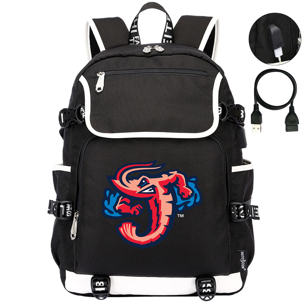 Jacksonville Jumbo Shrimp Backpack School Notebook Travel Bags