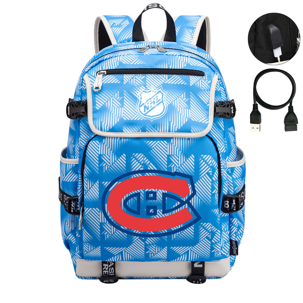 Montreal Canadiens Hockey League Backpack School Notebook Travel Bag