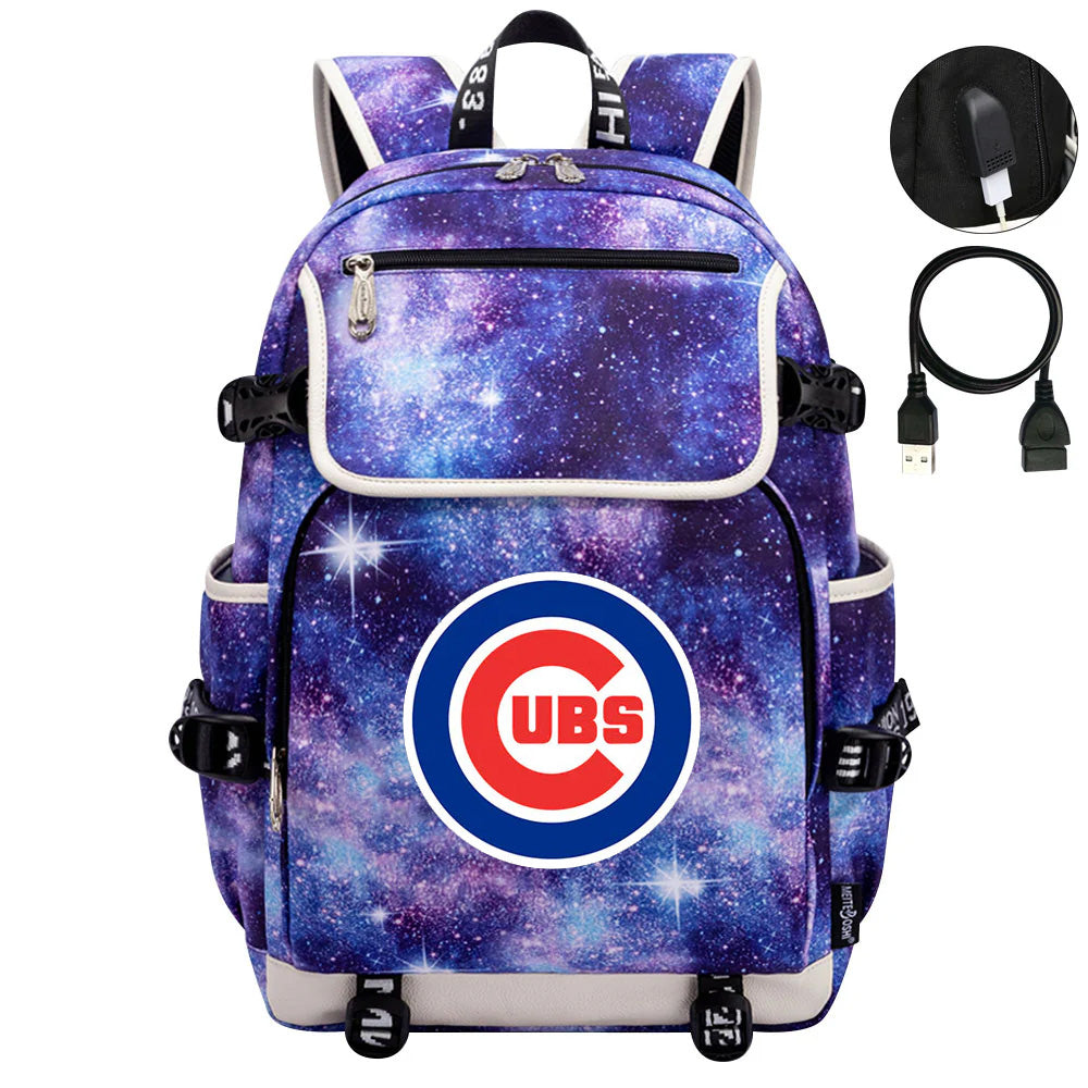 Chicago Cubs Backpack School Notebook Travel Bags