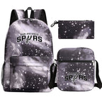 San Antonio Spurs Basketball School Backpack Shoulder Bag Pencil Bags 3pcs Set