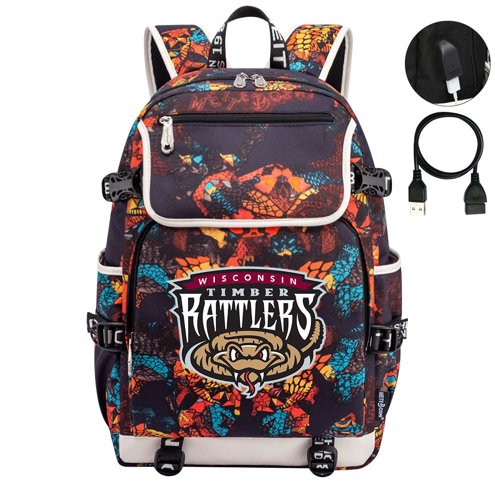 Wisconsin Timber Rattlers Backpack School Notebook Travel Bags