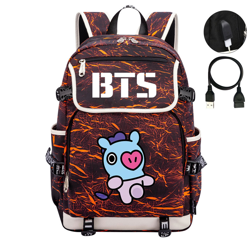 BTS Mang Backpack School Notebook Travel Bags