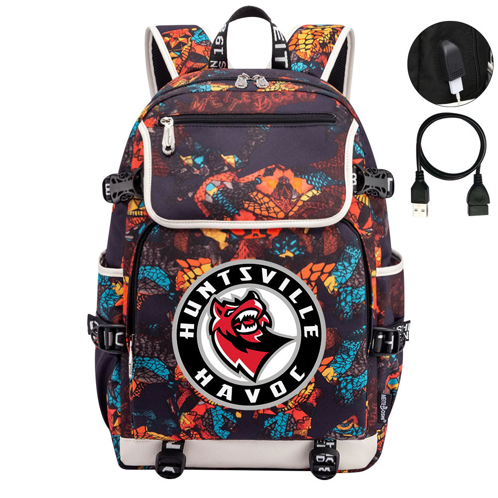 Huntsville Havoc Hockey League Backpack School Notebook Travel Bag