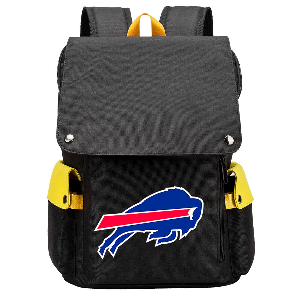 Buffalo Bills Football Team Rugby Laptop Backpack Oxford School Bag