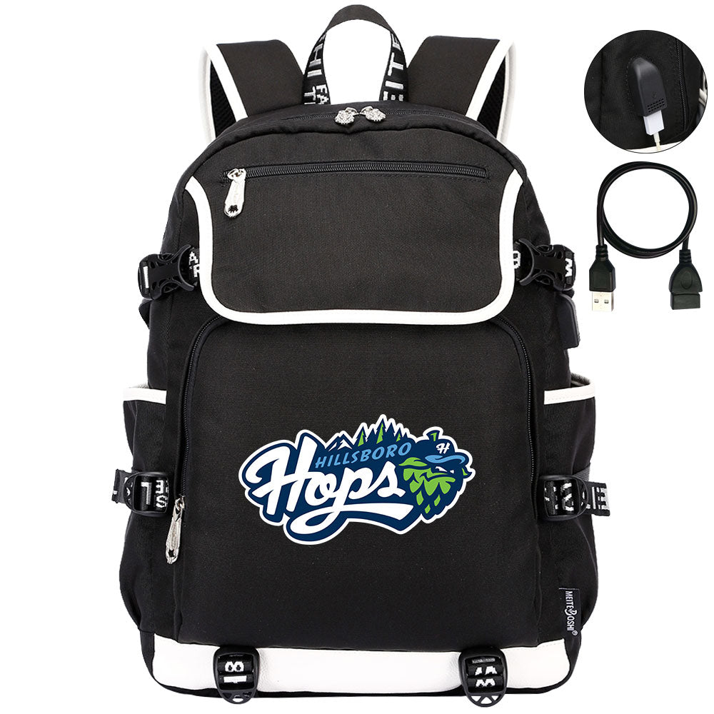 Hillsboro Hops Backpack School Notebook Travel Bags