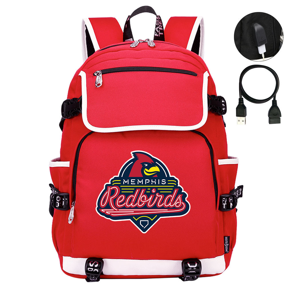 Memphis Redbirds Backpack School Notebook Travel Bags