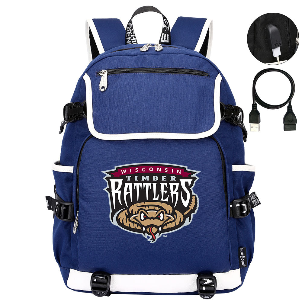 Wisconsin Timber Rattlers Backpack School Notebook Travel Bags