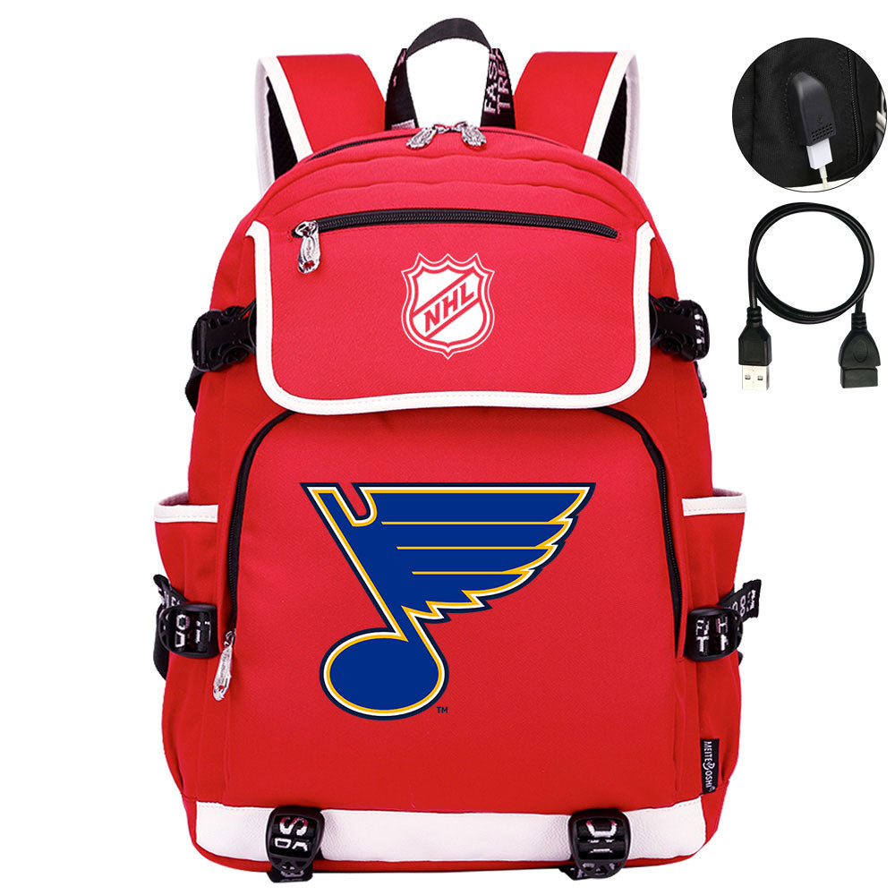 St Louis Blues Hockey Team Backpack School Notebook Travel Bags