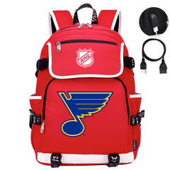 St Louis Blues Hockey Team Backpack School Notebook Travel Bags