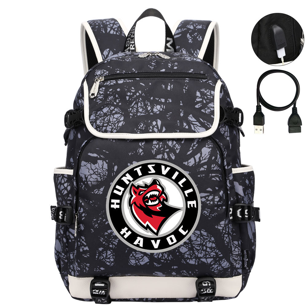 Huntsville Havoc Hockey League Backpack School Notebook Travel Bag