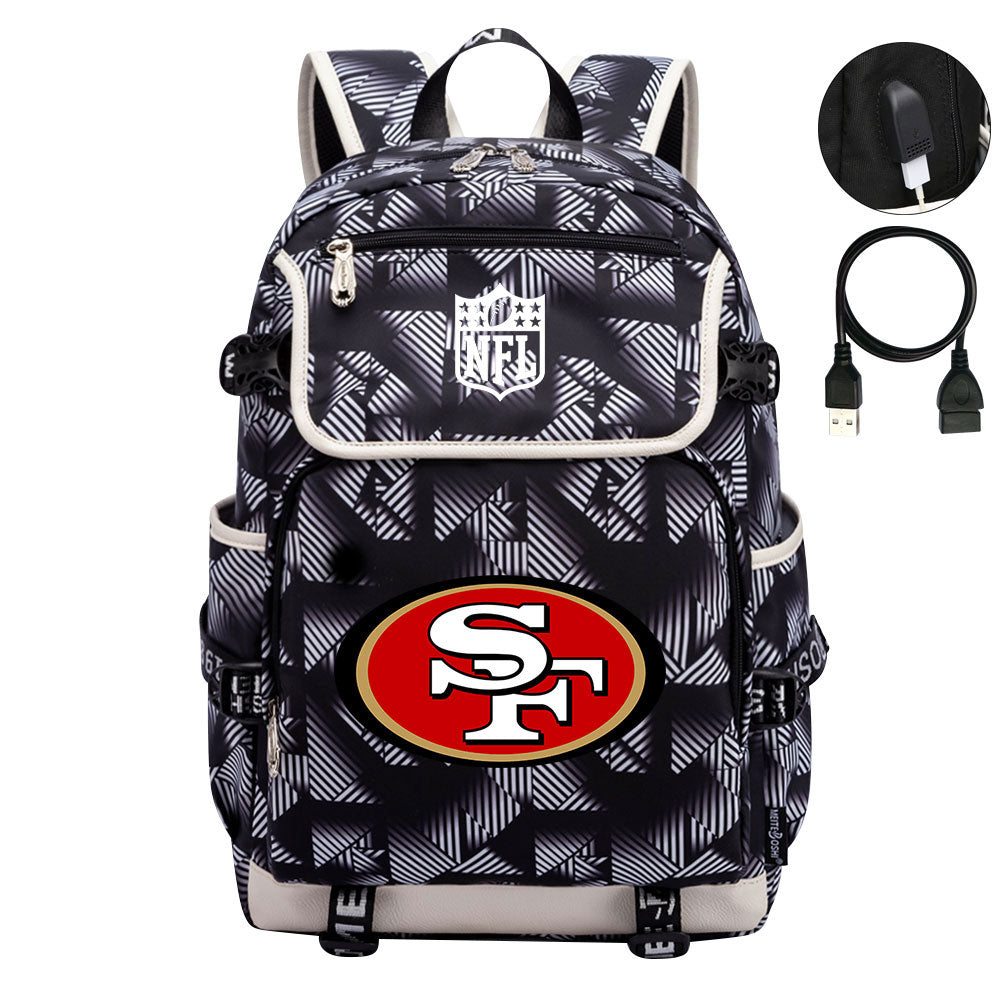 San Francisco 49ers Football Rugby Backpack School Notebook Travel Bags