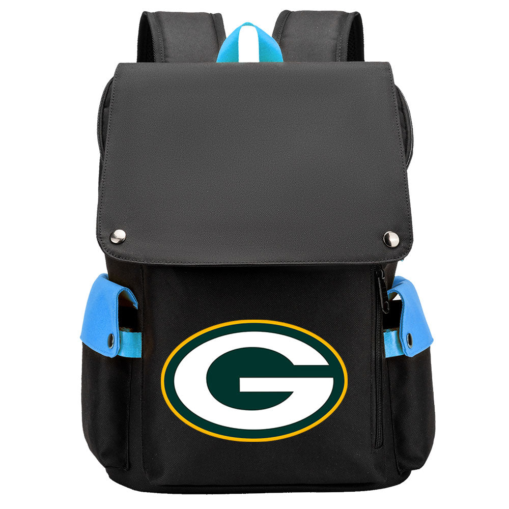 Green Bay Packers Football Team Rugby Laptop Backpack Oxford School Bag