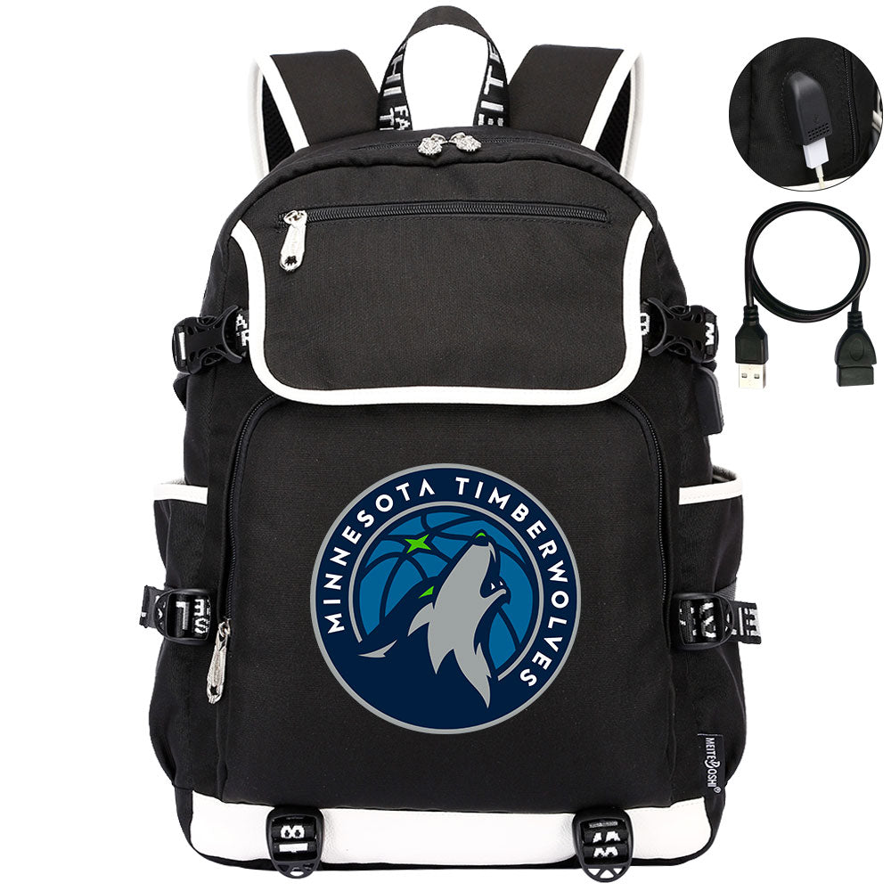 Minnesota Timberwolves Backpack School Notebook Travel Bags