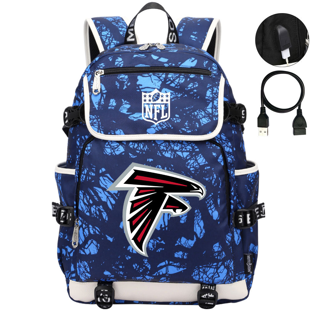 Atlanta Falcons Football Team Rugby Backpack School Notebook Travel Bag