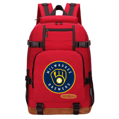Milwaukee Brewers Waterproof Backpack School Notebook Travel Bag