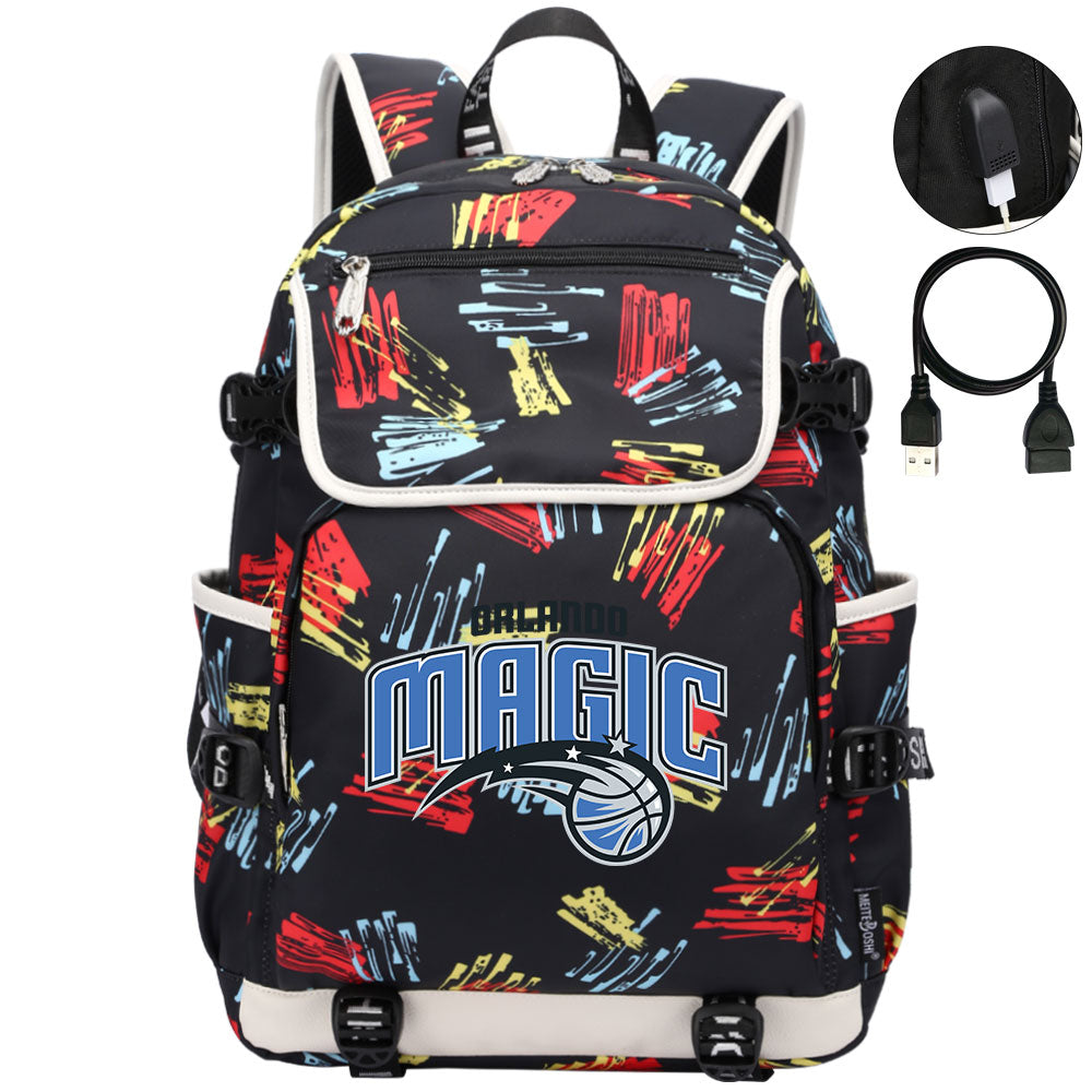 Orlando Magic Backpack School Notebook Travel Bags