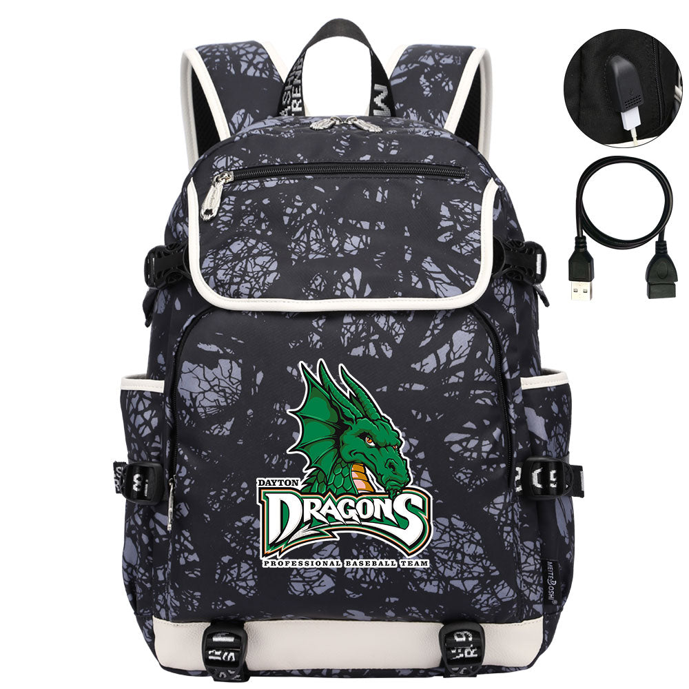Dayton Dragons Backpack School Notebook Travel Bags