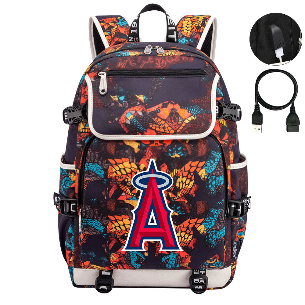 Los Angeles Angels Backpack School Notebook Travel Bags