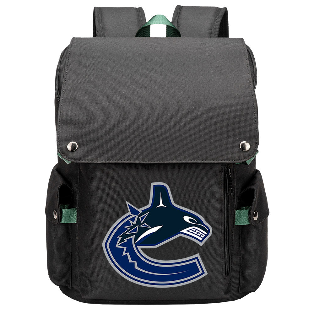 Vancouver Canucks Hockey Team School Backpack Oxford Laptop Bag