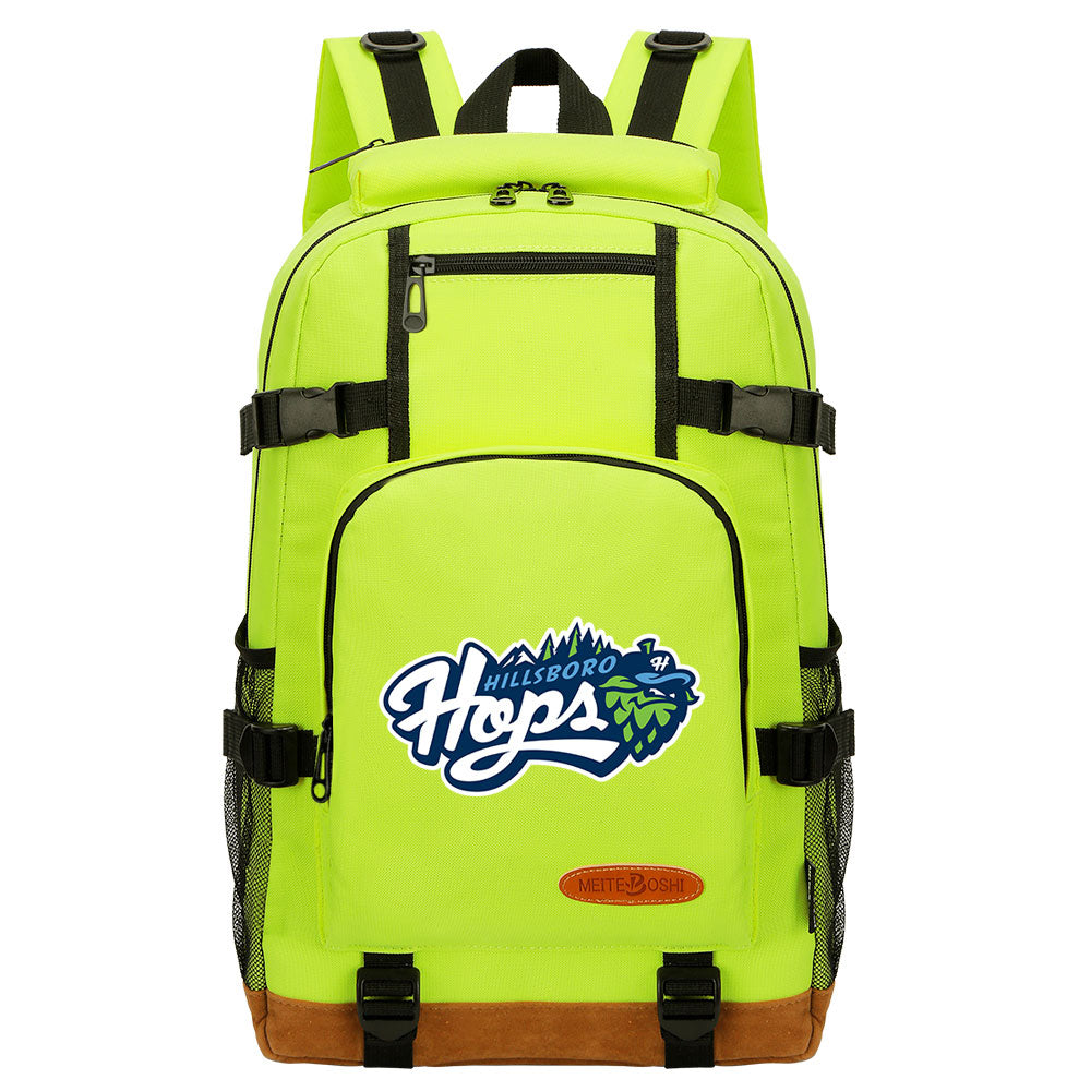 Hillsboro Hops Waterproof Backpack School Notebook Travel Bag