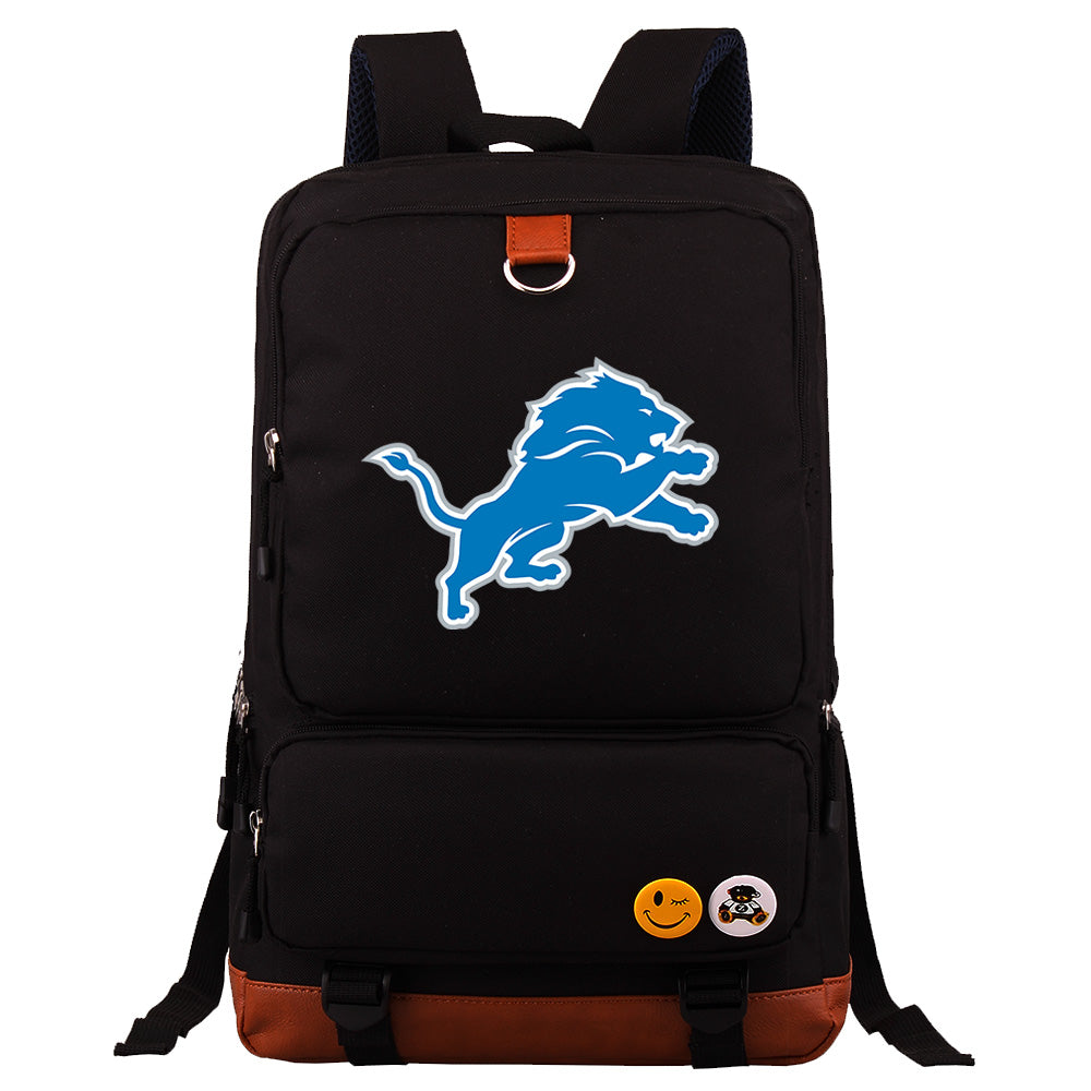 Detroit Lions Football Team Rugby Proof Backpack NoteBook Laptop School Bag