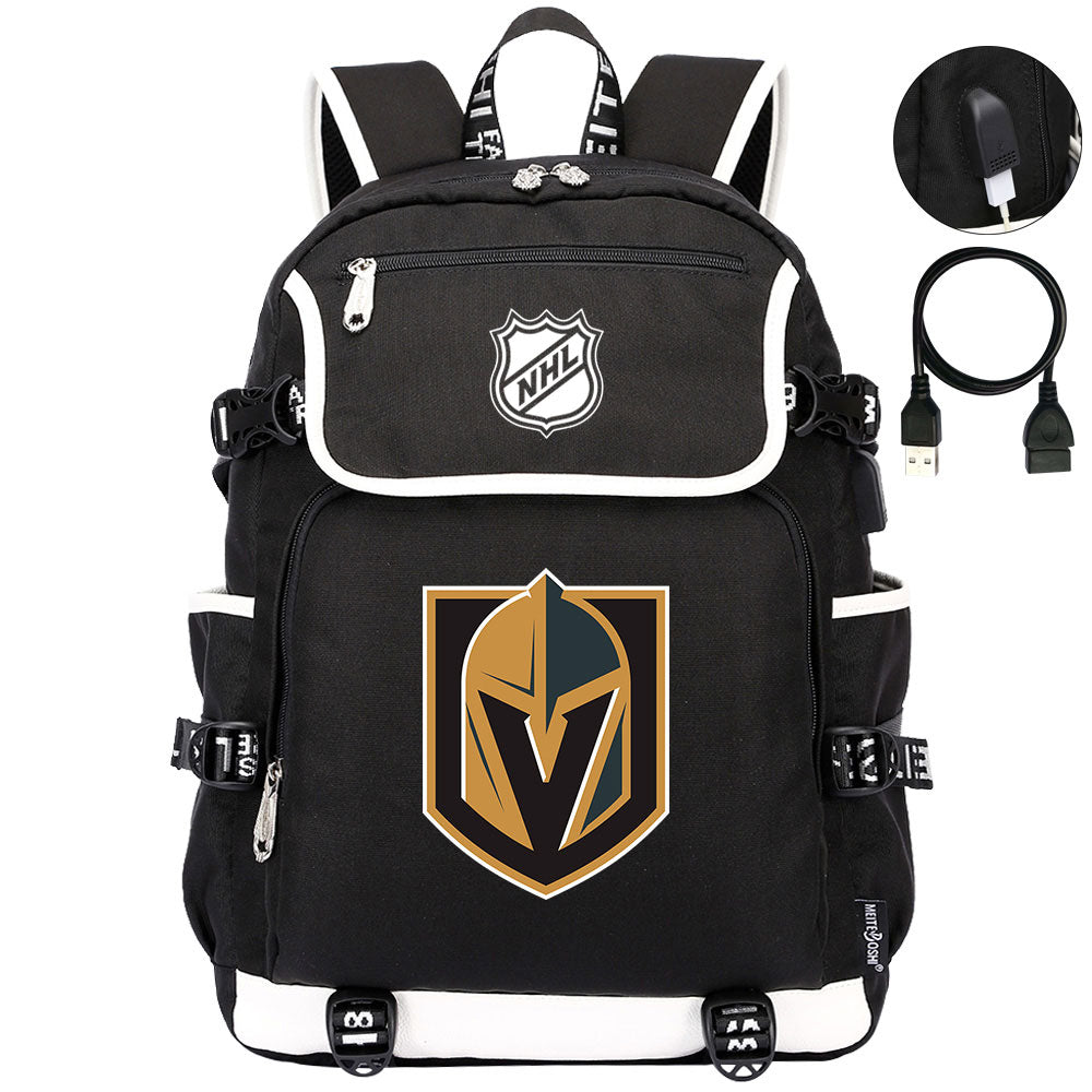 Vegas Golden Knights Hockey League Backpack School Notebook Travel Bag