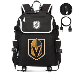 Vegas Golden Knights Hockey League Backpack School Notebook Travel Bag