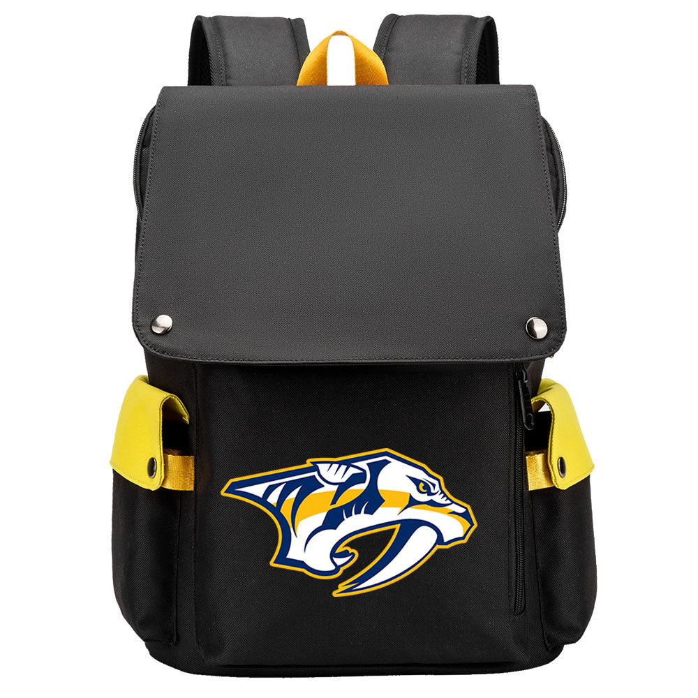 Nashville Predators Hockey Team School Backpack Oxford Laptop Bag