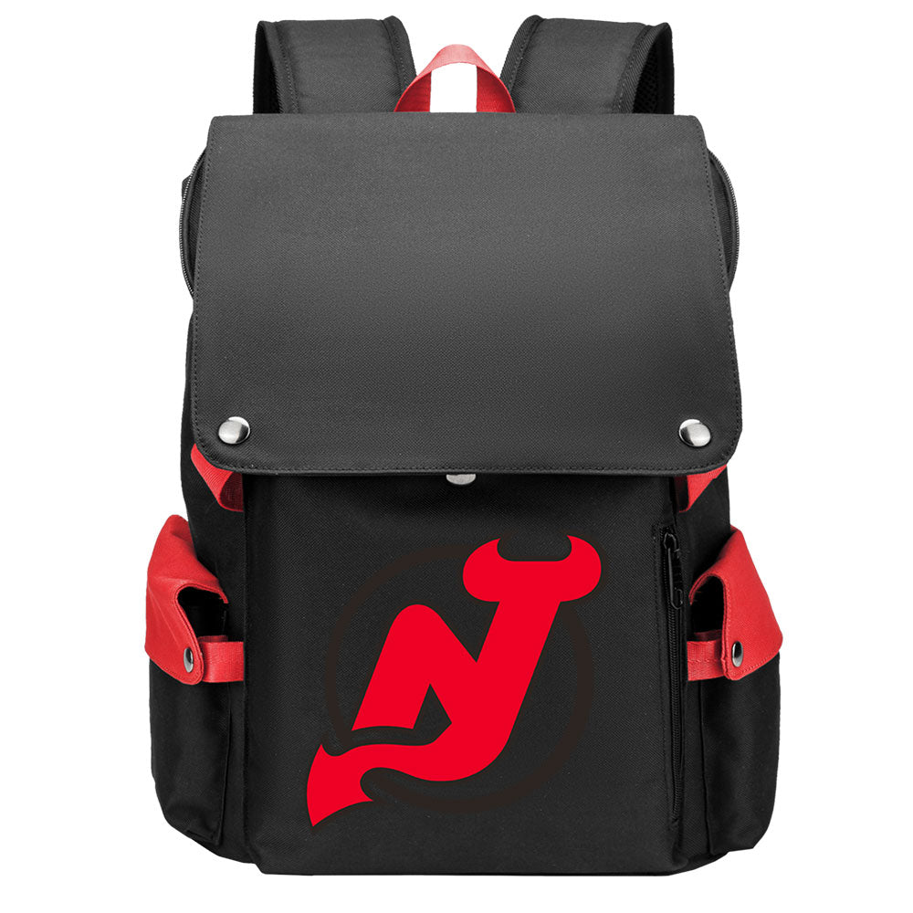 New Jersey Devils Hockey Team School Backpack Oxford Laptop Bag