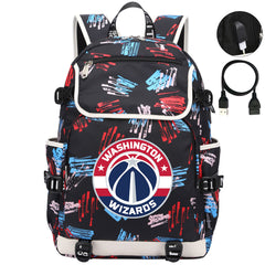 Washington Wizards Backpack School Notebook Travel Bags