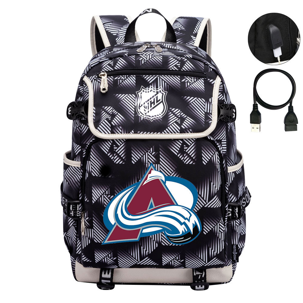 Colorado Avalanche Hockey League Backpack School Notebook Travel Bag