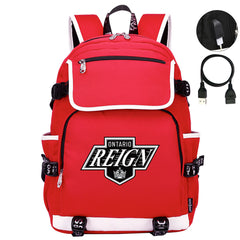 Ontario Reign Hockey League Backpack School Notebook Travel Bag