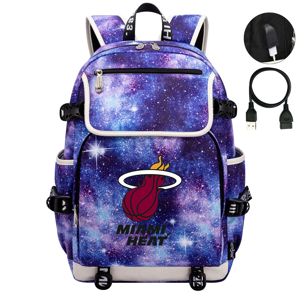 Miami Heat Backpack School Notebook Travel Bags