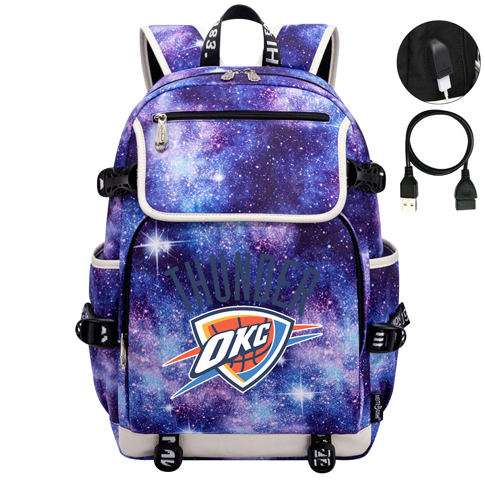 Oklahoma City Thunder Backpack School Notebook Travel Bags