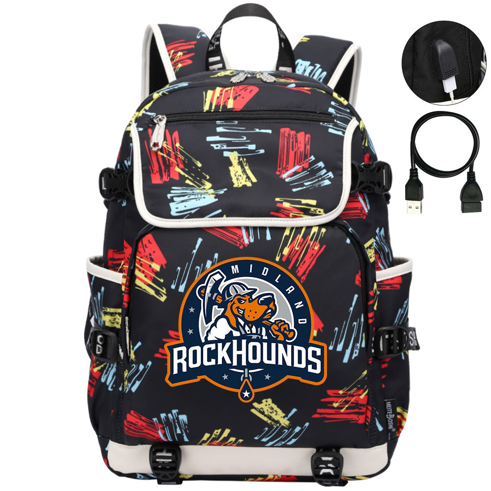Midland RockHounds Backpack School Notebook Travel Bags