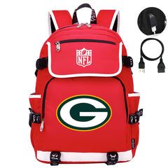 Green Bay Packers Football Team Rugby Backpack School Notebook Travel Bag