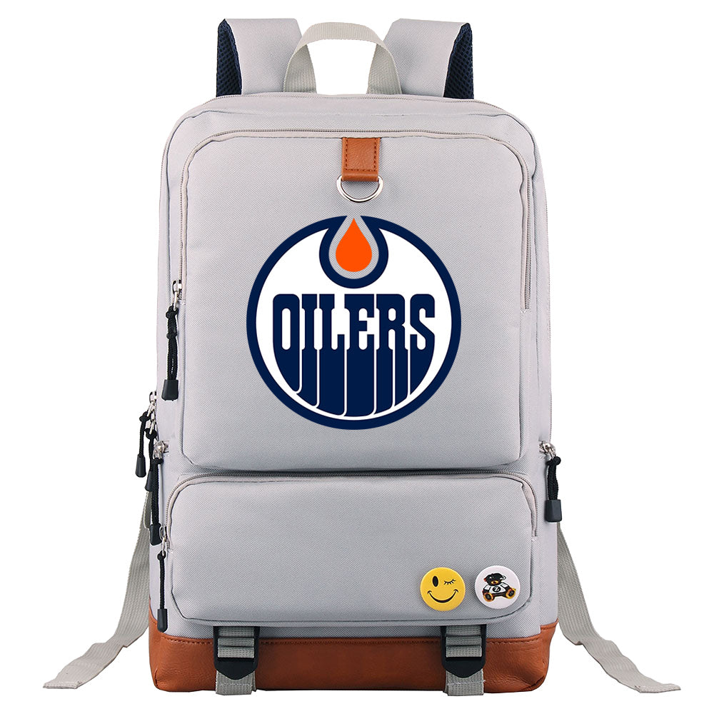 Edmonton Oilers Hockey Team Proof Backpack NoteBook Laptop School Bag