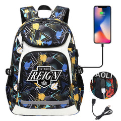 Ontario Reign Backpack School Notebook Travel Bags With USB