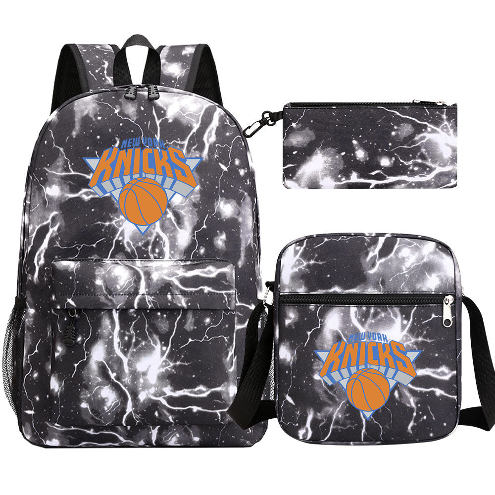 New York Knicks Basketball School Backpack Shoulder Bag Pencil Bags 3pcs Set