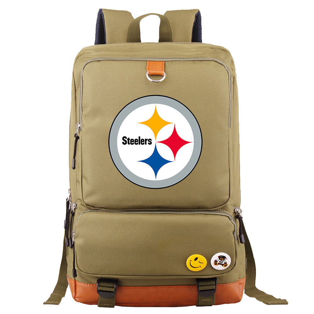 Pittsburgh Steelers Football Team Rugby Proof Backpack NoteBook Laptop School Bag