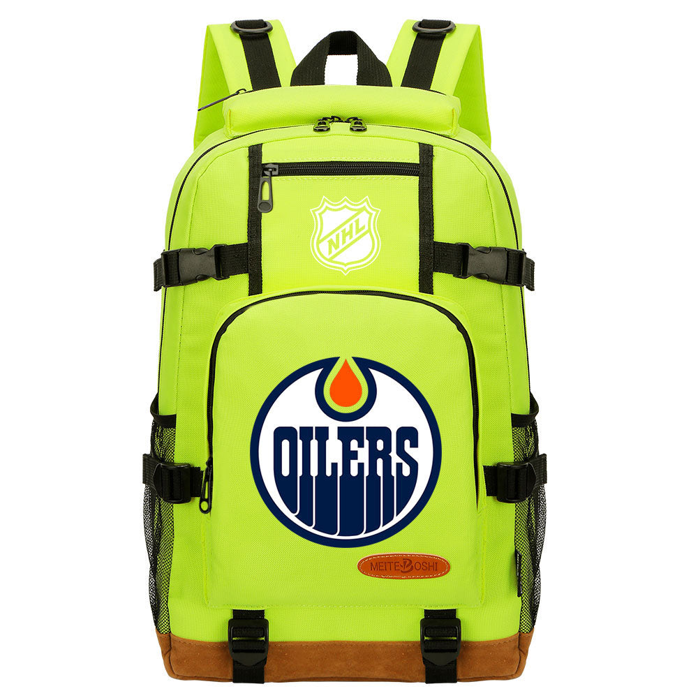 Edmonton Oilers Hockey League  Waterproof Backpack School Notebook Travel Bag