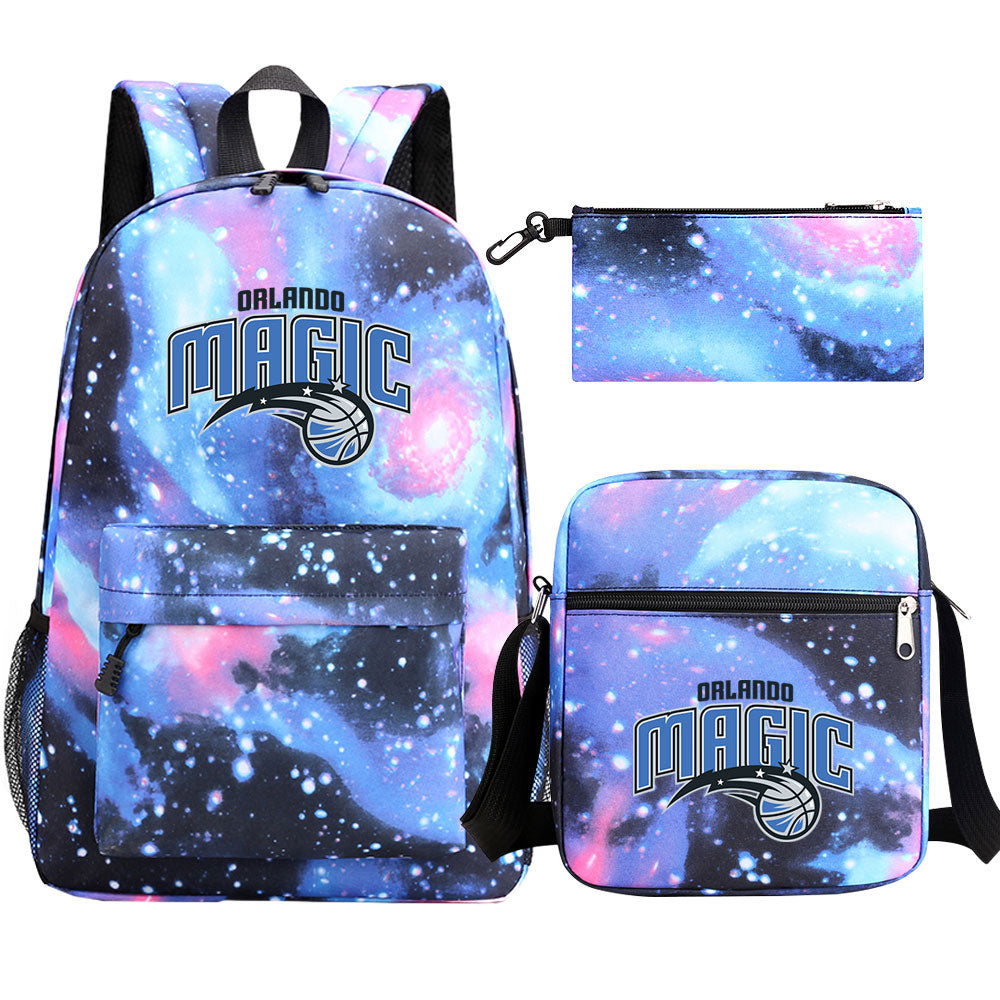 Orlando Magic Basketball School Backpack Shoulder Bag Pencil Bags 3pcs Set