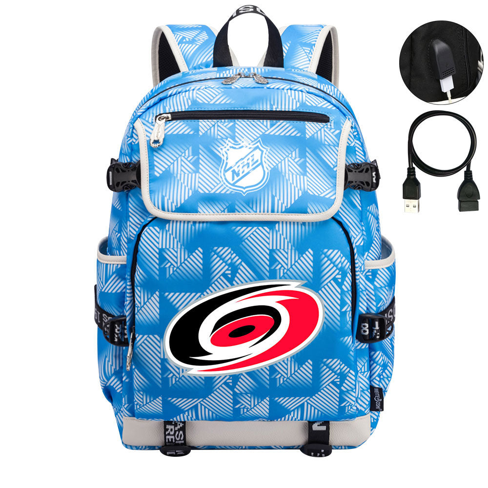 Carolina Hurricanes Hockey League Backpack School Notebook Travel Bag