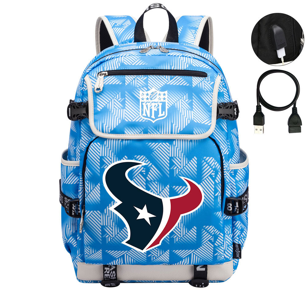 Houston Texans  Football Team Rugby Backpack School Notebook Travel Bag
