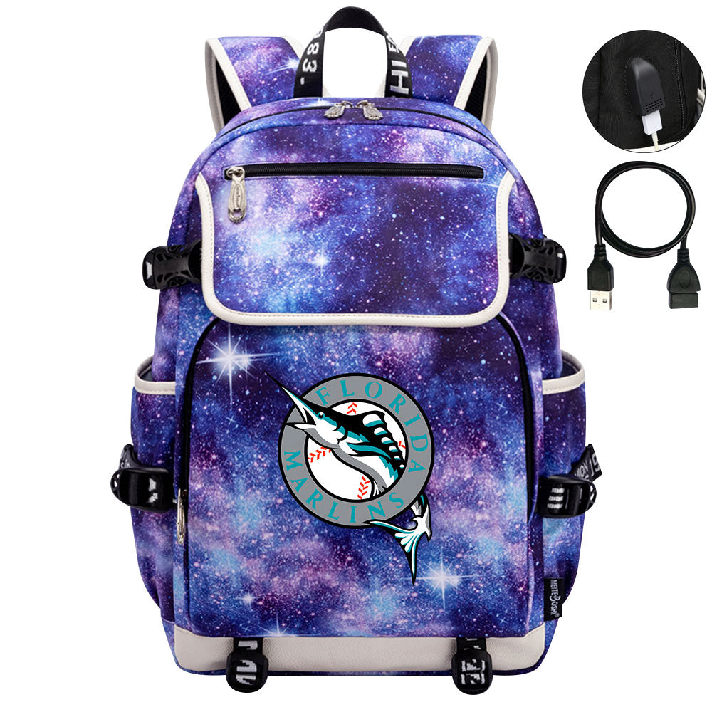 Florida Marlins Backpack School Notebook Travel Bags